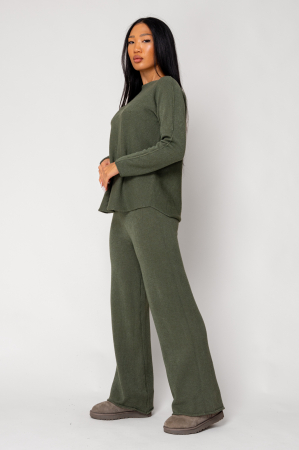 Set Vellera Pulover si Pantalon lung Olive [1]