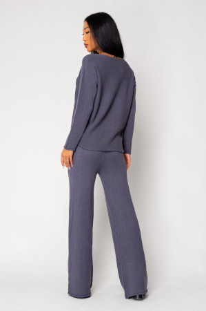 Grey Anthracite Sweater and Long Pants Set [2]