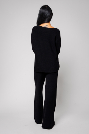 Black Sweater and Long Pants Set [2]