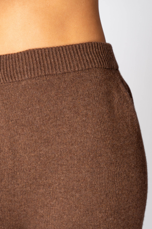 Set Pulover si Pantalon lung mix de lana si casmir Brown/Off White/Brick [4]