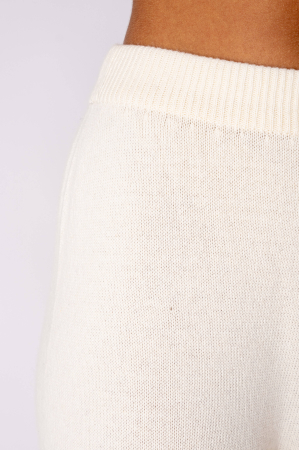 Set Pulover si Pantalon lung mix de lana si casmir Off White [4]
