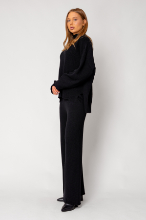 Set Sweater and long pants mix of wool and cashmere Black [1]
