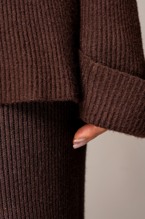 Brown Sweater and Long Pants Set [3]