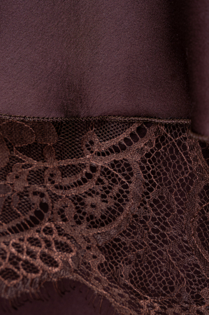 Set of tank top and long skirt with lace Brown [3]