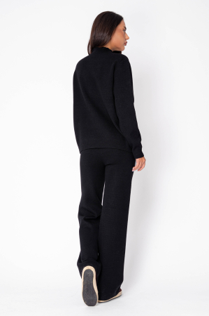 Set Pulover si Pantalon lung tricotat Black [1]
