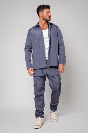 Set Racer jacheta fas si pantalon lung Grey Anthracite [0]