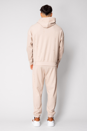 Set Ripped hanorac si pantalon Beige [3]