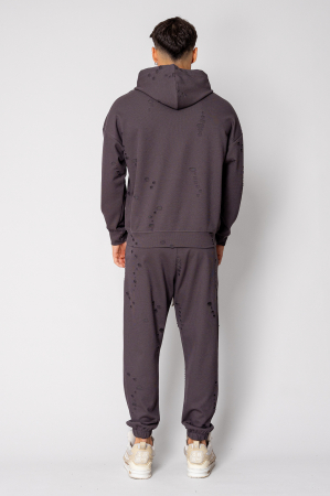 Set Ripped hanorac si pantalon Grey Anthracite [3]