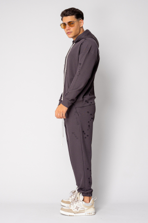 Set Ripped hanorac si pantalon Grey Anthracite [2]