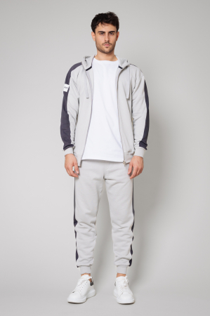 Set Rock Duo hanorac cu fermoar si pantalon conic Grey [2]
