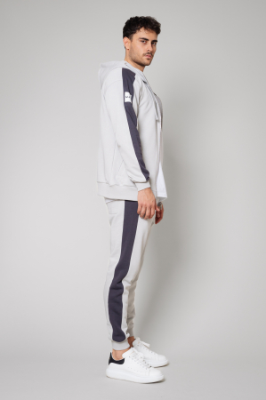 SALE - Set Rock Duo hoodie with zipp and tapered pants Grey