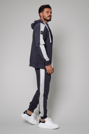 Set Rock Duo hoodie with zipp and tapered pants Grey Anthracite [0]