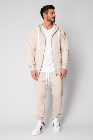Rock Set with Hoodie with zipper and pants Light Beige [1]