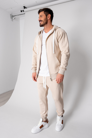 SALE - Rock Set with Hoodie with zipper and pants Light Beige