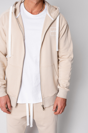 Rock Set with Hoodie with zipper and pants Light Beige [4]