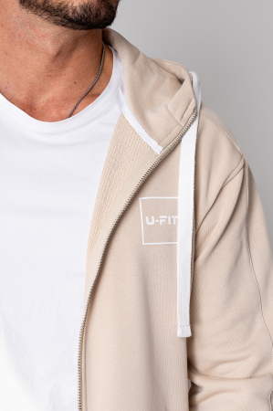 Rock Set with Hoodie with zipper and pants Light Beige [5]