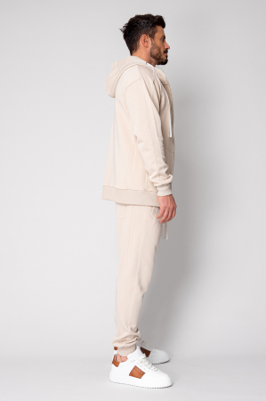 Rock Set with Hoodie with zipper and pants Light Beige [2]