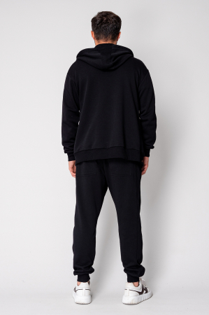 Set Rock hanorac cu fermoar si pantalon conic New Black [3]