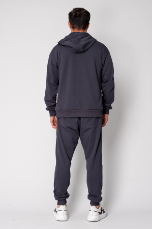 Set Rock hanorac cu fermoar si pantalon conic New Grey Antracite [3]