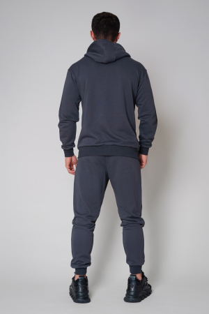 Set Roll hanorac cu fermoar si pantalon conic Grey Anthracite [2]