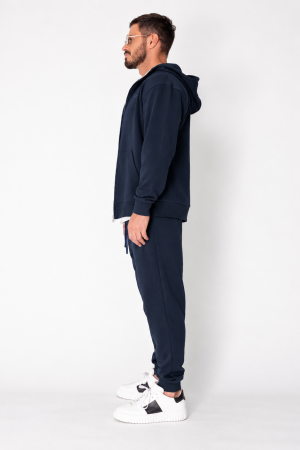 Set Roll hanorac cu fermoar si pantalon conic Navy [2]