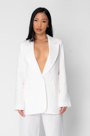 WOMEN - Jacket made of 100% IN White