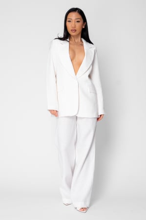 WOMEN - Jacket and Long Pants Set in IN White