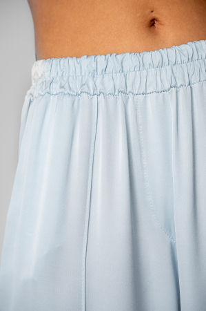 Set Bluza si pantalon lung din mix matase Sky Blue [5]