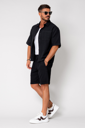 Set Sole camasa si pantalon scurt Black [2]