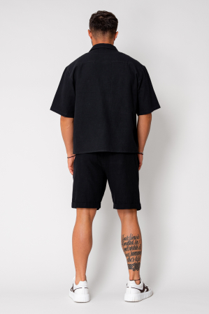 Set Sole camasa si pantalon scurt Black [3]