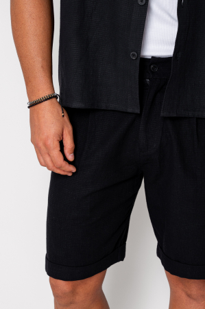 Set Sole camasa si pantalon scurt Black [4]