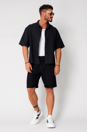 Set Sole camasa si pantalon scurt Black [1]