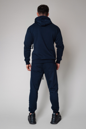 Set Square Hoody with zipper and Tapered pants Navy [2]