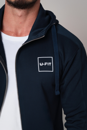 Set Square hanorac cu fermoar si pantalon lung New Navy [3]