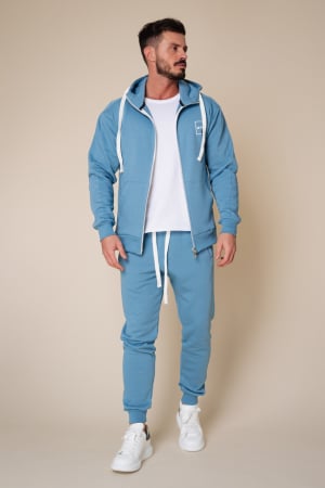PROMOTII - Set Rock hanorac cu fermoar si pantalon conic Storm Blue