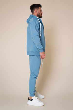 Set Rock hanorac cu fermoar si pantalon conic Storm Blue [1]