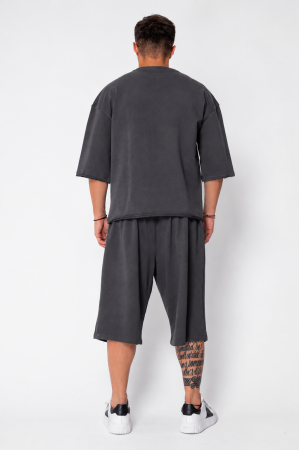 Set Summer Flex Oversized T-Shirt and Short Baggy Pants Grey Anthracite [2]
