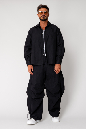 Set Super Oversized Shirt and Long Pants Black [1]