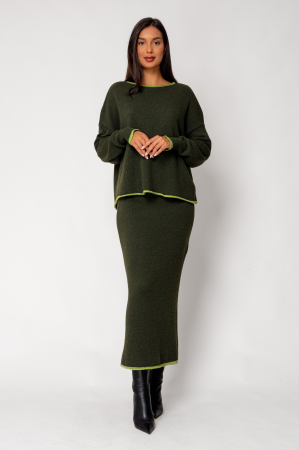 Sylvie Set Sweater and Skirt wool and cashmere Green [1]
