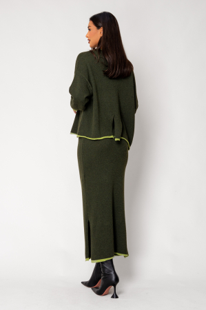 Sylvie Set Sweater and Skirt wool and cashmere Green [3]