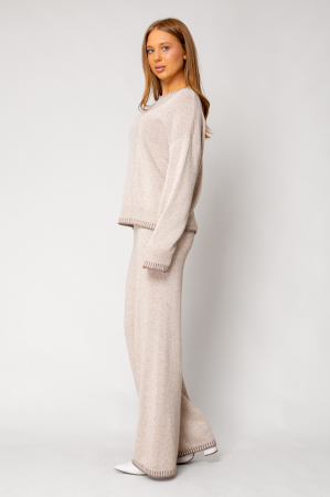 Beige wool and cashmere mix Talline set [1]