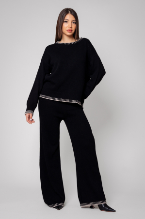 FEMEI - Set Talline din mix de lana si casmir Black
