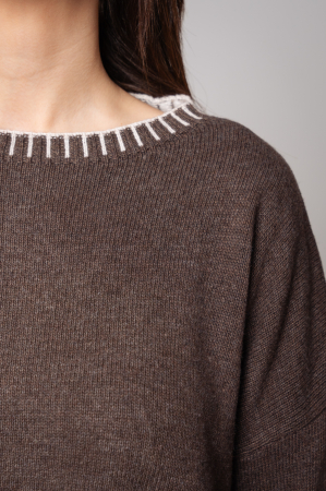 Chocolate wool and cashmere mix Talline set [3]
