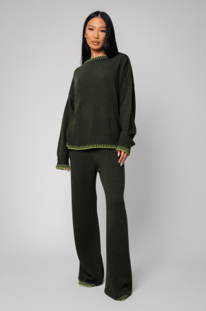 WOMEN - Green wool and cashmere mix Talline set