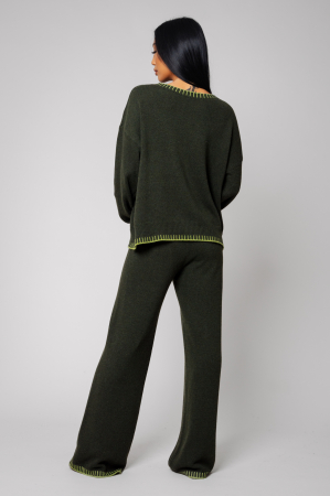 Green wool and cashmere mix Talline set [2]