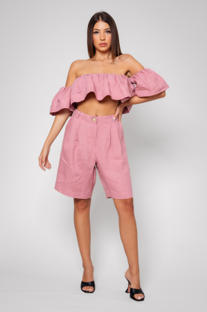 Produse din IN - Set Top si Pantalon scurt din 100% IN Rose Quartz