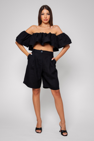 Produse din IN - Set Top si Pantalon scurt din 100% IN Black