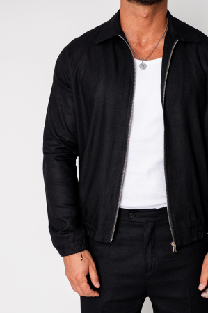 Set Toscano Jacheta cu fermoar si pantalon lung Black [4]