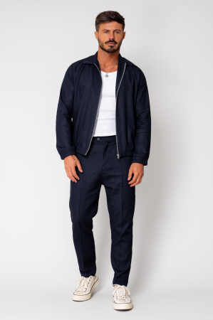 Toscano Set Zippered Jacket and Long Trousers Navy [2]