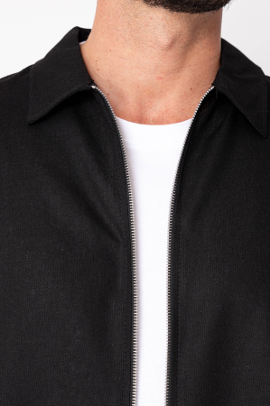 Set Oversized Toscano Zippered Jacket and Long Trousers Black [5]